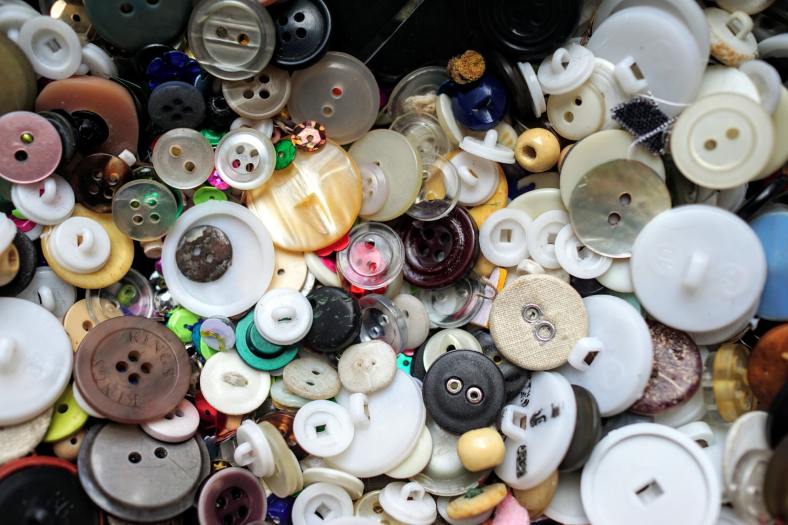 Picture of assorted clothing buttons